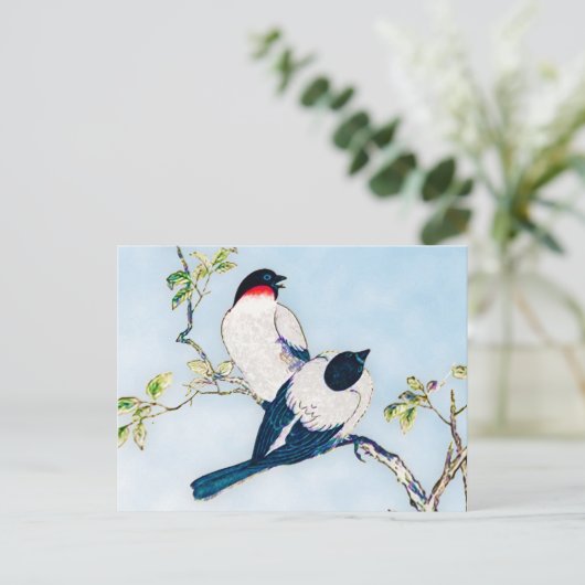 Japanse inktschets van vinken Briefkaart (Staand voorkant)