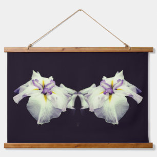 Japanse Iris-bloem Abstract in Bloom Hangend Wandkleed
