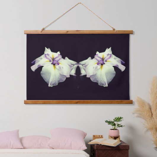 Japanse Iris-bloem Abstract in Bloom Hangend Wandkleed (Slaapkamer)