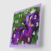 Japanse Iris Wall klok (Hoek)