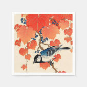  Japanse Jay Bird en Autumn Grapevine Servetten (Voorkant)