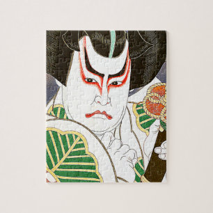 Japanse Kabuki Actor Art van Natori Shunsen 名 Legpuzzel