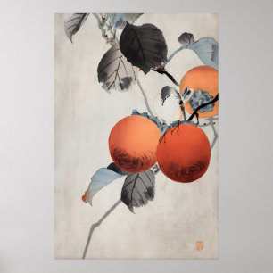 Japanse Kaki Schildering Print Vintage