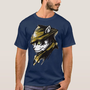 Japanse karakters van Samurai Cat (2) T-shirt