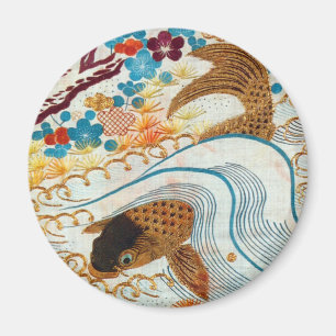 Japanse karper en stromend water Magneet