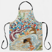  Japanse karper en stromend water Schort (Voorkant)