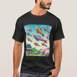 Japanse karper Koi Kanji Koinobori Vlag T-shirt