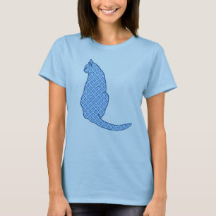 Japanse kat - Blauwe Kimono druk T-shirt