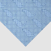 Japanse kat - Blauwe Kimono druk Tissuepapier (Detail)