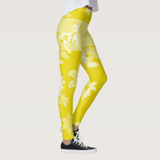 Japanse kat & chrysanthemum motieven leggings