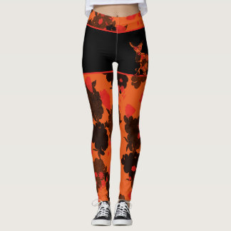Japanse kat & chrysanthemum motieven leggings