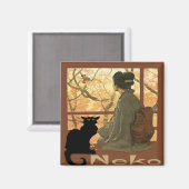 Japanse kat Neko Magneet (Voorkant / Achterkant)