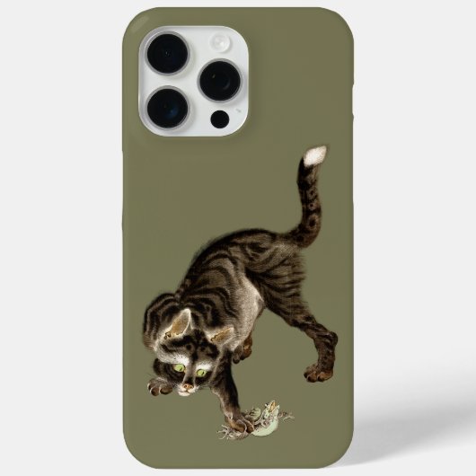 Japanse kat vangen een kikker Case-Mate iPhone case (Achterkant)