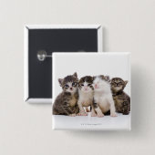 Japanse kat vierkante button 5,1 cm (Voorkant /achterkant)