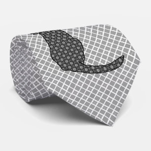 Japanse kat - zwarte en witte Kimono-afdrukken Stropdas