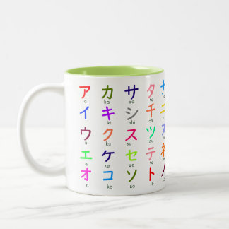 Japanse Katakana-Mok Tweekleurige Koffiemok