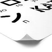 Japanse Katakana-tabel (Hanafuda) Poster (Hoek)