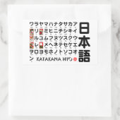 Japanse Katakana-tabel (Hanafuda) Rechthoekige Sticker (Tas)