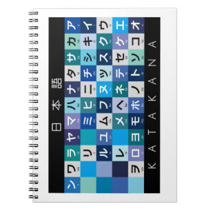 Japanse Katakana-tafel Notitieboek