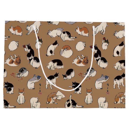 Japanse katten, Hiroshige, Ukiyo-e Groot Cadeauzakje (Achterkant)