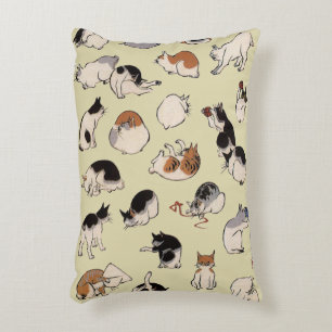 Japanse katten (kleurenkooster) accent kussen