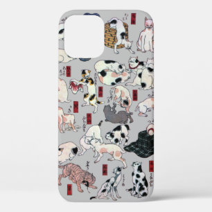 Japanse katten, Kuniyoshi (kleurenscensuur) iPhone 12 Hoesje