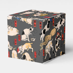 Japanse katten Ukiyo-e Funny kat Bedankdoosjes