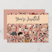 Japanse katten Ukiyo-e Funny kat Kaart (Voorkant / Achterkant)
