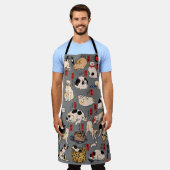 Japanse katten Ukiyo-e Funny kat Schort (Gedragen)