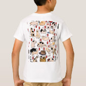 Japanse katten Ukiyo-e Funny kat T-shirt (Achterkant)