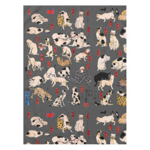 Japanse katten Ukiyo-e Funny kat Tafelkleed