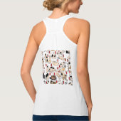 Japanse katten Ukiyo-e Funny kat Tanktop (Achterkant)