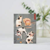 Japanse kattenkunst Briefkaart (Staand voorkant)