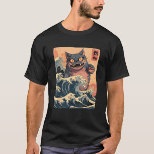 Japanse kattenliefhebber Harajuku Anime Style Cat T-shirt