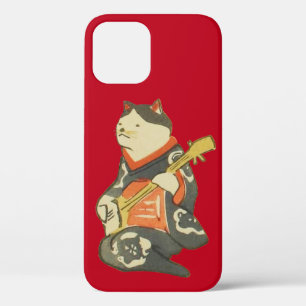 Japanse kattenspeelgitaar, Kuniyoshi, Ukiyoe iPhone 12 Hoesje