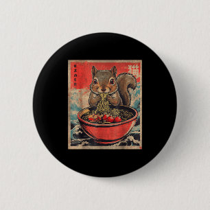 Japanse Kawaii Eekhoorn Eet Ramen Anime Cadeaus Ronde Button 5,7 Cm