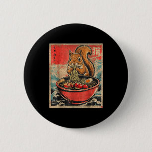 Japanse Kawaii Eekhoorn Eet Ramen Anime Cadeaus Ronde Button 5,7 Cm