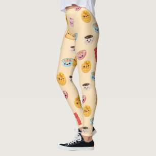 Japanse Kawaii Style Breakfast Food Coffee Bacon Leggings