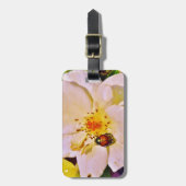 Japanse keet op witte roze bagagelabel (Voorkant verticaal)