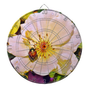 Japanse keet op witte roze dartbord