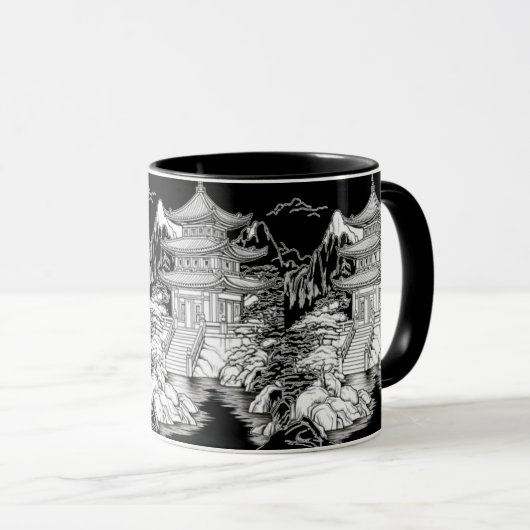 Japanse Keizerlijke Keizerspalm Mok (Voorkant rechts)