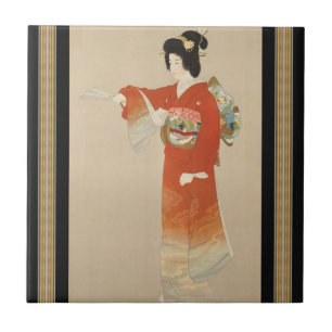 Japanse keramische tapijten tegeltje