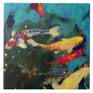 Japanse keramische tapijten tegeltje