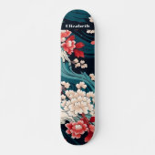 Japanse Kersenbloesem Art Aangepaste naam Skateboard (Voorkant)