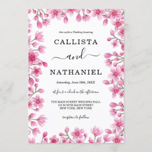 Japanse Kersenbloesem Bloemen Grens Huwelijk Kaart