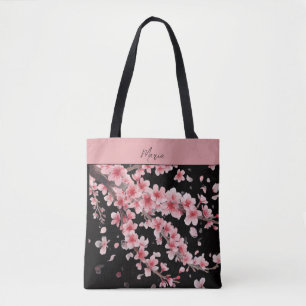 Japanse Kersenbloesem Blush Roze wit Draagtas