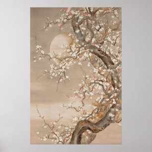 Japanse Kersenbloesem Muurkunstprint Vintage Poster