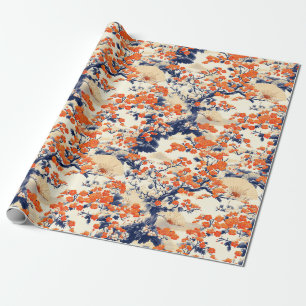Japanse Kersenbloesemwaaierpatroon (2) Cadeaupapier