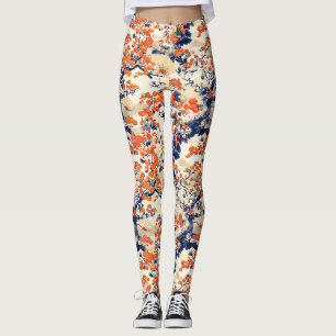 Japanse Kersenbloesemwaaierpatroon (2) Leggings