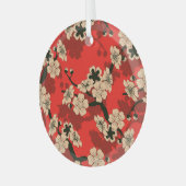 Japanse kersentak: Stijlvol Glas Ornament (Voorkant links)